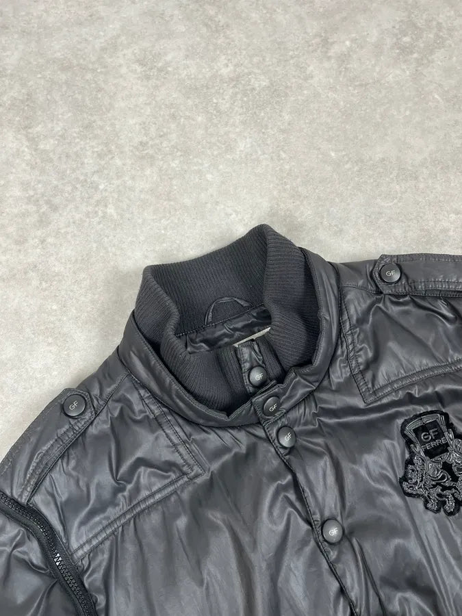Gianfranco Ferré Black Signature Nylon Jacket with Detachable Sleeves qjHdHXf 4