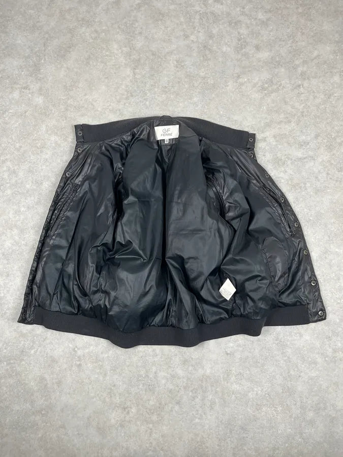 Gianfranco Ferré Black Signature Nylon Jacket with Detachable Sleeves qjHdHXf 7