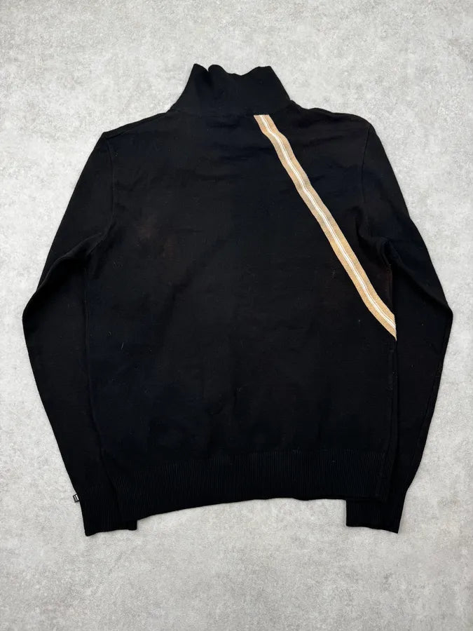 Gianfranco Ferré Black Spiral Zip Turtleneck Sweater NqfpfuM 1