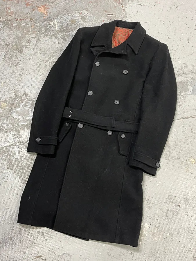 2000s Gianfranco Ferré Black Wool Double-Breasted Coat BonNqcl 4