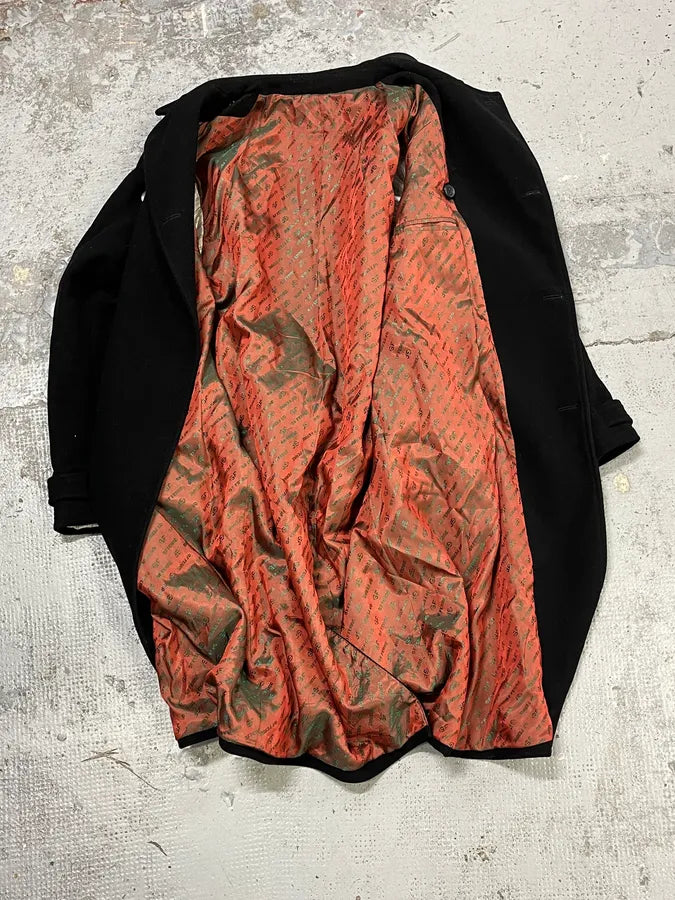 2000s Gianfranco Ferré Black Wool Double-Breasted Coat BonNqcl 7