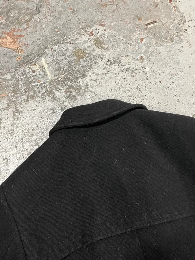 2000s Gianfranco Ferré Black Wool Double-Breasted Coat BonNqcl 5