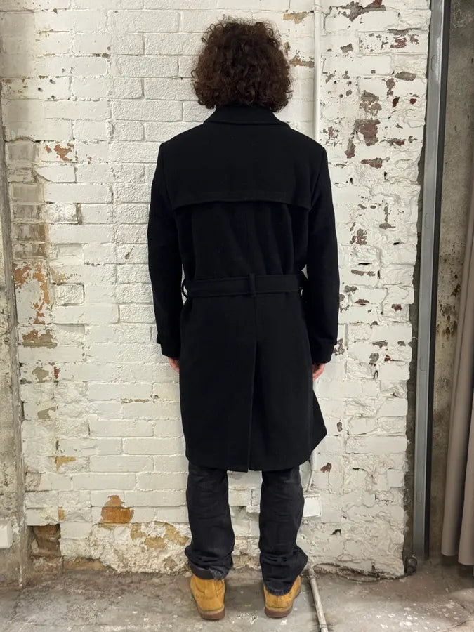 2000s Gianfranco Ferré Black Wool Double-Breasted Coat BonNqcl 2