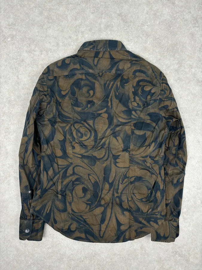 2000s Gianfranco Ferré Brown Floral Print Shirt LGSTPiv 4