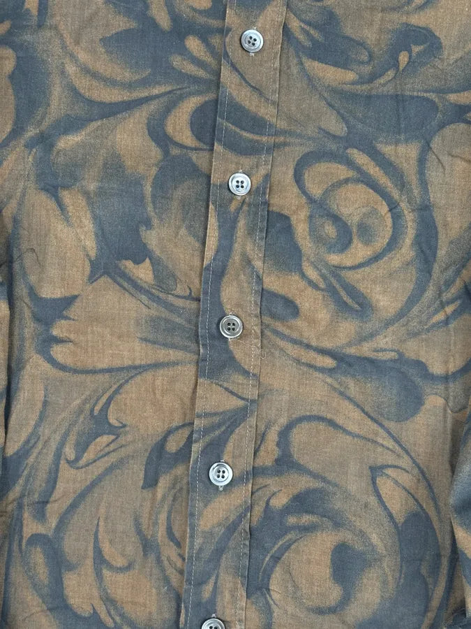 2000s Gianfranco Ferré Brown Floral Print Shirt LGSTPiv 9