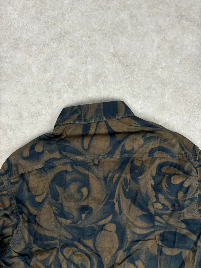 2000s Gianfranco Ferré Brown Floral Print Shirt LGSTPiv 5