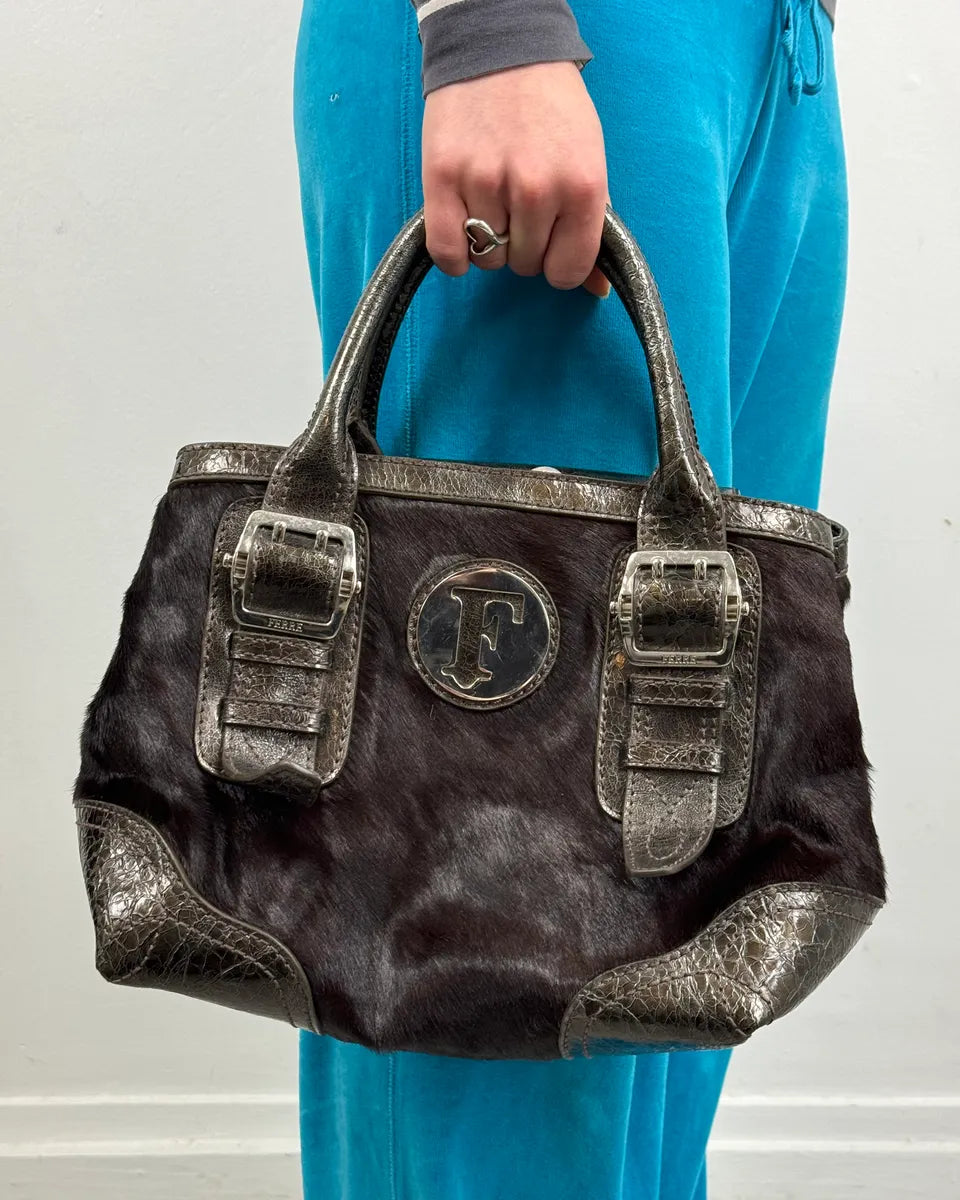 Gianfranco Ferré Brown Pony Hair Handle Bag RJePkZc 1