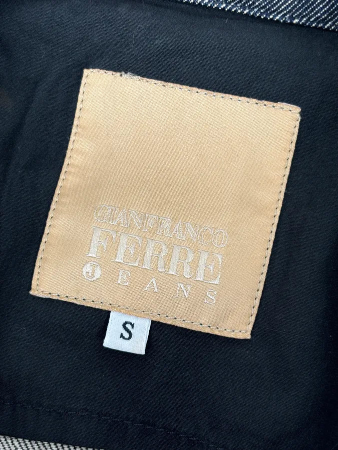 2000s Gianfranco Ferré Dark Blue Denim Jacket  HLEjtJR 11