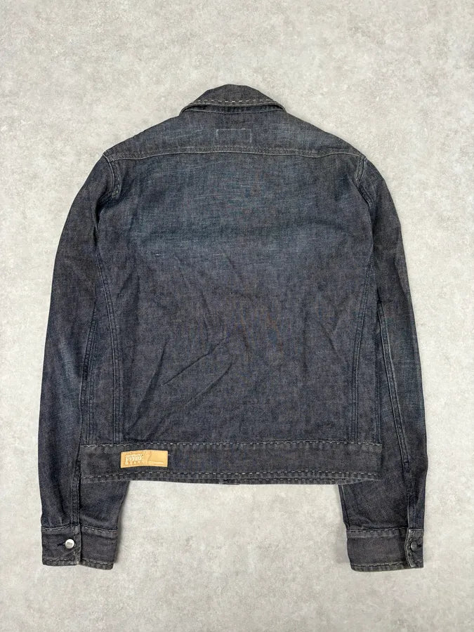 2000s Gianfranco Ferré Dark Blue Denim Jacket  HLEjtJR 5