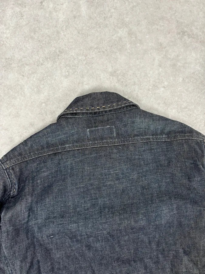 2000s Gianfranco Ferré Dark Blue Denim Jacket  HLEjtJR 6