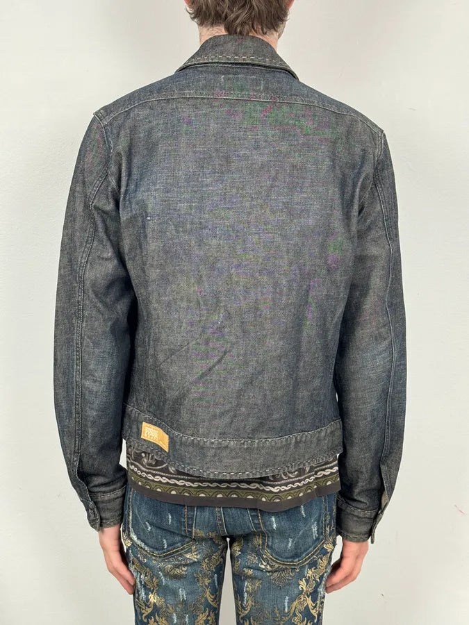2000s Gianfranco Ferré Dark Blue Denim Jacket  HLEjtJR 3