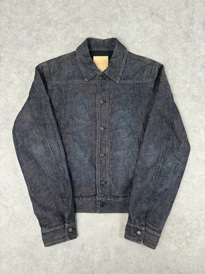 2000s Gianfranco Ferré Dark Blue Denim Jacket  HLEjtJR 0