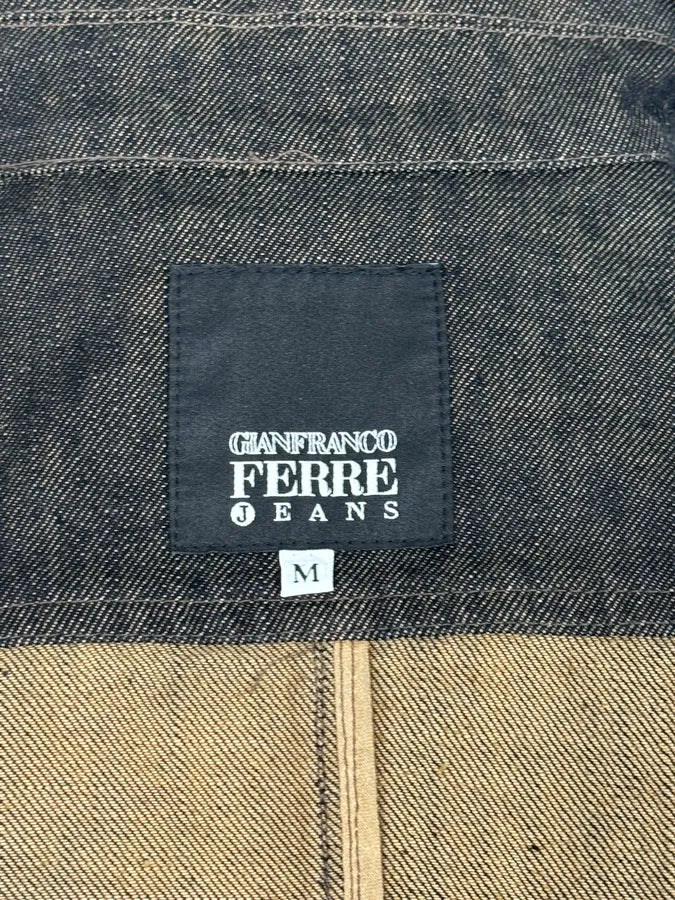 AW2005 Gianfranco Ferré Dark Grey Minimalist Denim Jacket uQJLRQH 9