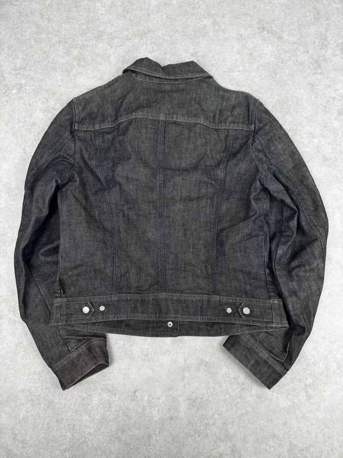 AW2005 Gianfranco Ferré Dark Grey Minimalist Denim Jacket uQJLRQH 3