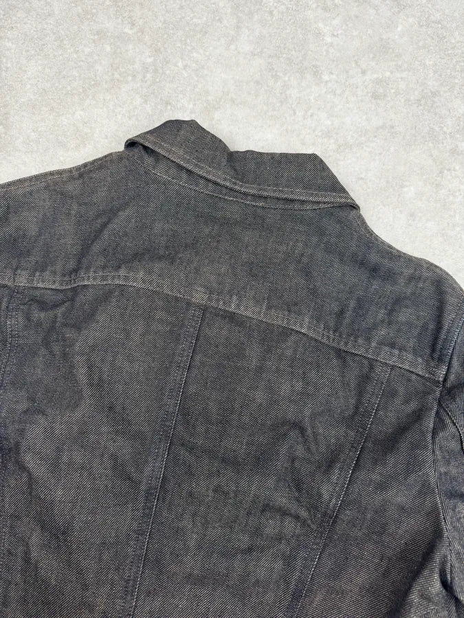 AW2005 Gianfranco Ferré Dark Grey Minimalist Denim Jacket uQJLRQH 5