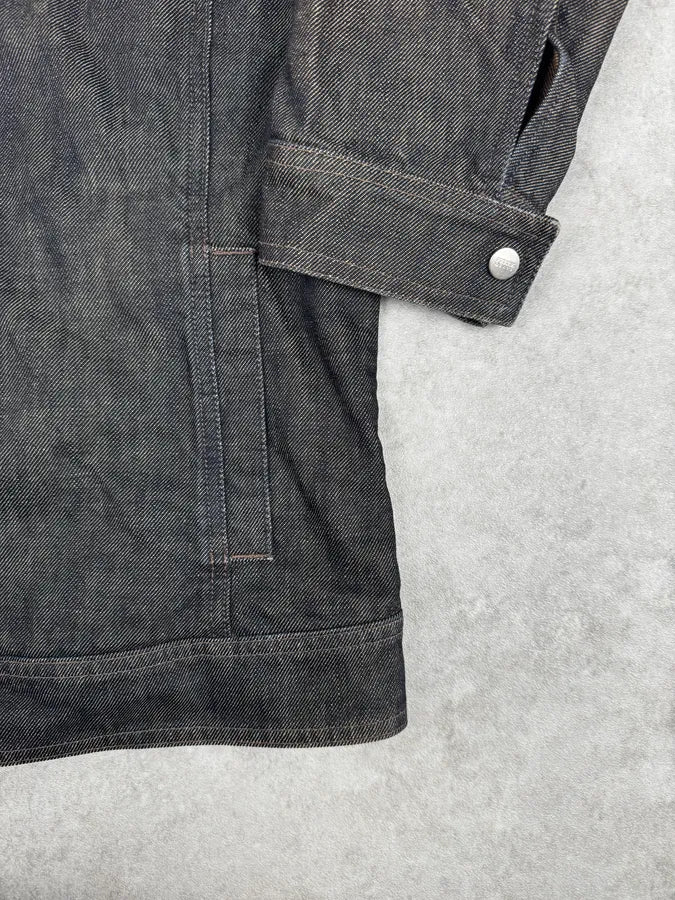 AW2005 Gianfranco Ferré Dark Grey Minimalist Denim Jacket uQJLRQH 7