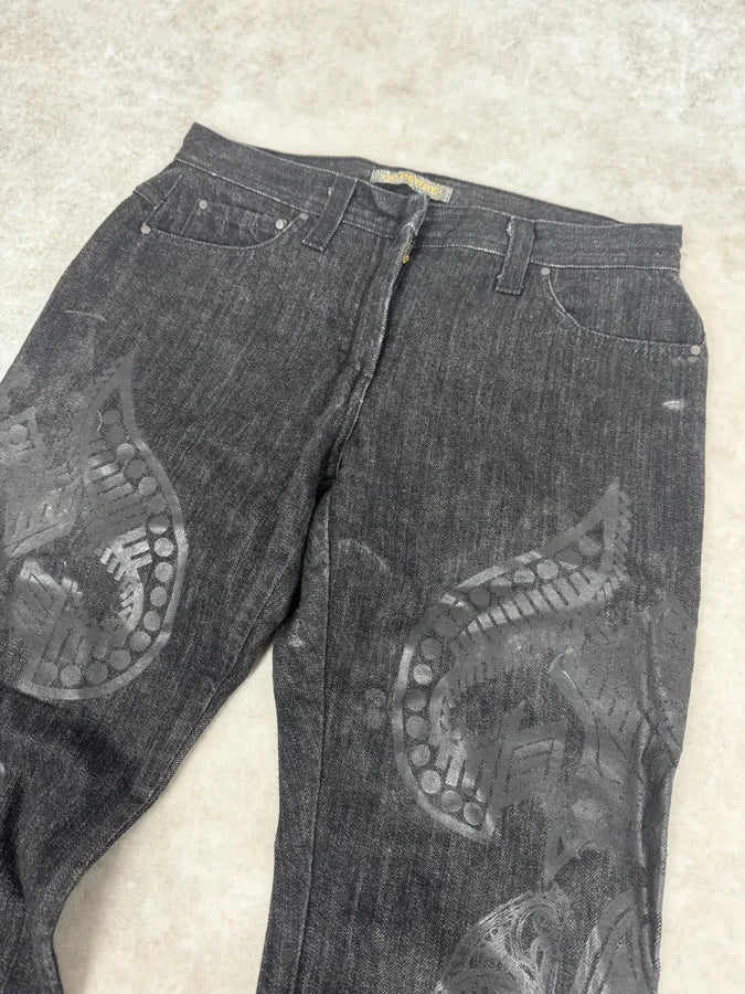 Gianfranco Ferré Dark Printed Denim Jeans FuhqpyU 5
