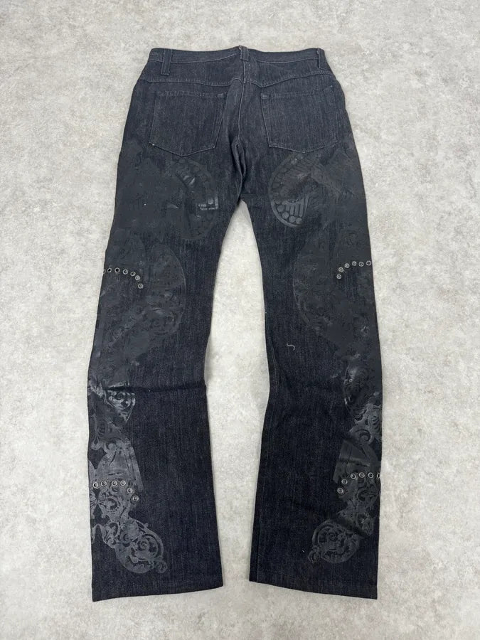 Gianfranco Ferré Dark Printed Denim Jeans FuhqpyU 4