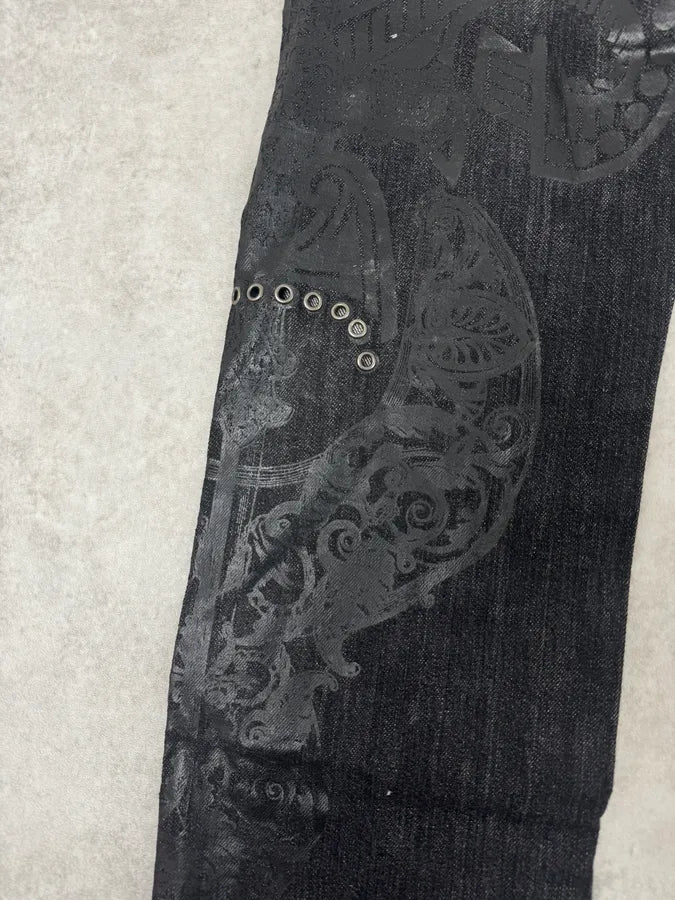 Gianfranco Ferré Dark Printed Denim Jeans FuhqpyU 8