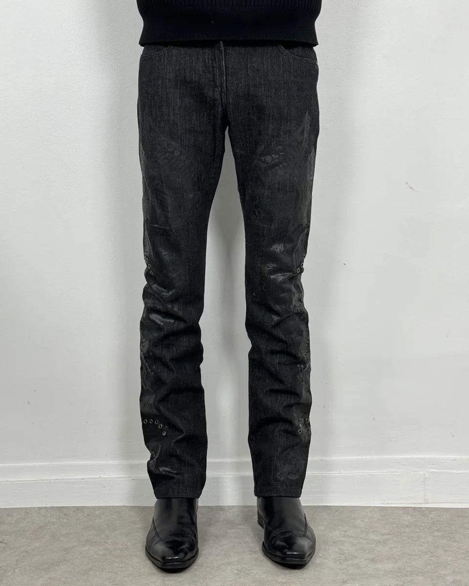 Gianfranco Ferré Dark Printed Denim Jeans FuhqpyU 1