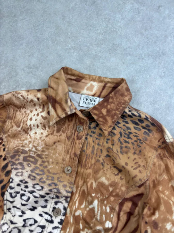 2000s Gianfranco Ferré Leopard Animal Overshirt  XDSTsPj 3