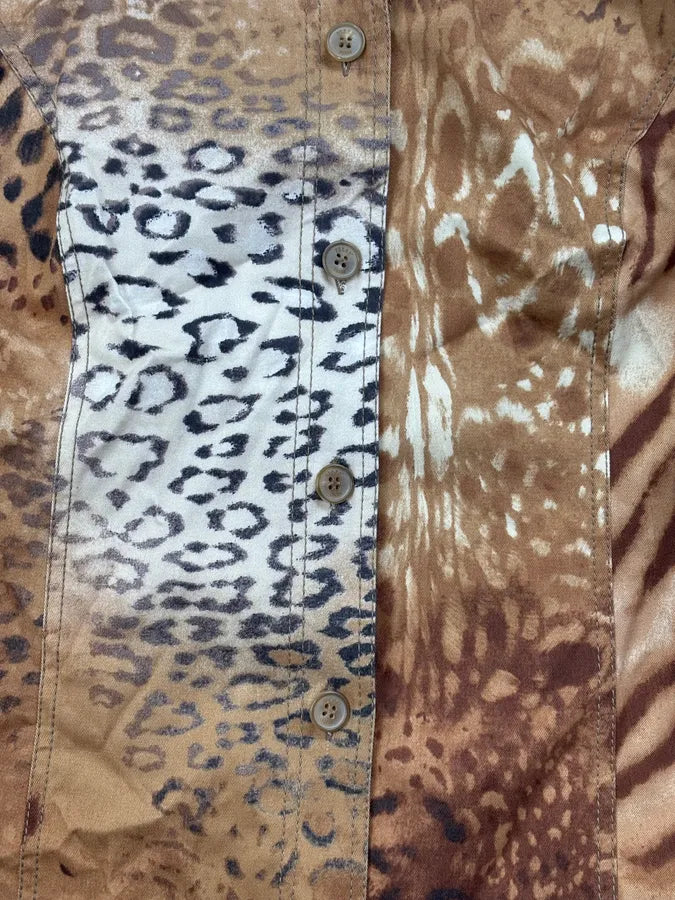 2000s Gianfranco Ferré Leopard Animal Overshirt  XDSTsPj 8
