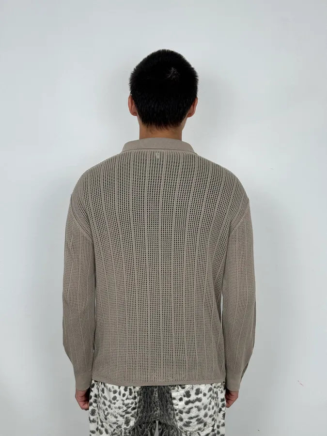 2000s Gianfranco Ferré Perfored Cozy Beige Cardigan Sweater CncrcSZ 2