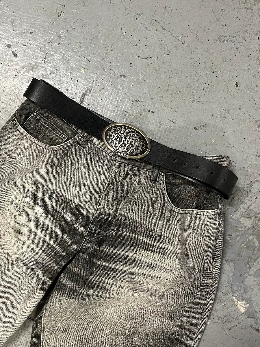 Gianfranco Ferré Propaganda Buckle Leather Belt eGmRGZk 0