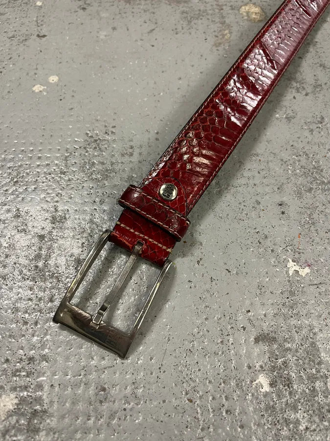 Gianfranco Ferré Red Patent Snake Leather Belt uooNSES 5