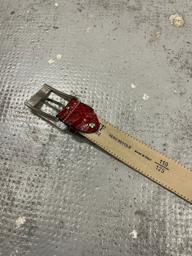 Gianfranco Ferré Red Patent Snake Leather Belt uooNSES 7