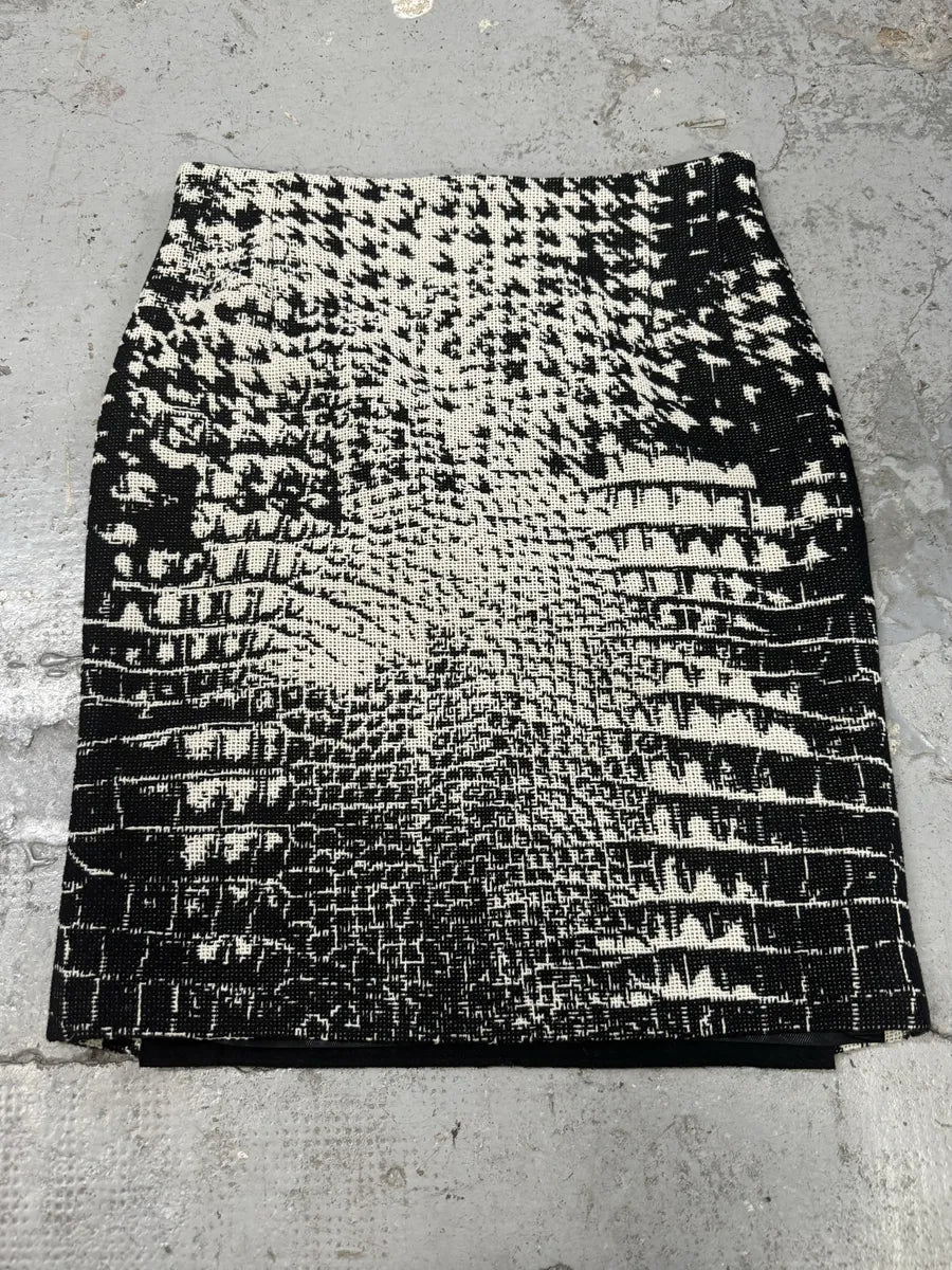 Gianfranco Ferré Rock Crocodile Effect Black & White Skirt bVgifsp 0