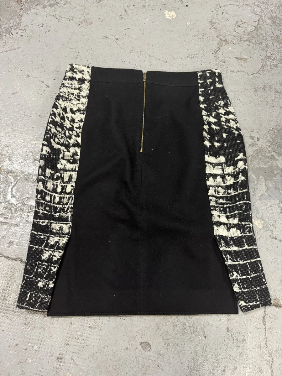 Gianfranco Ferré Rock Crocodile Effect Black & White Skirt bVgifsp 1