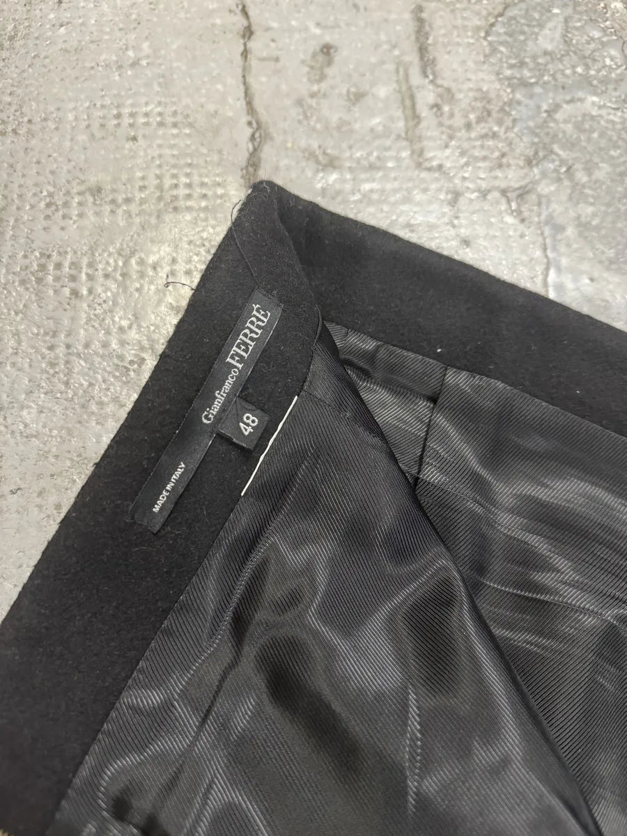 Gianfranco Ferré Rock Crocodile Effect Black & White Skirt bVgifsp 3