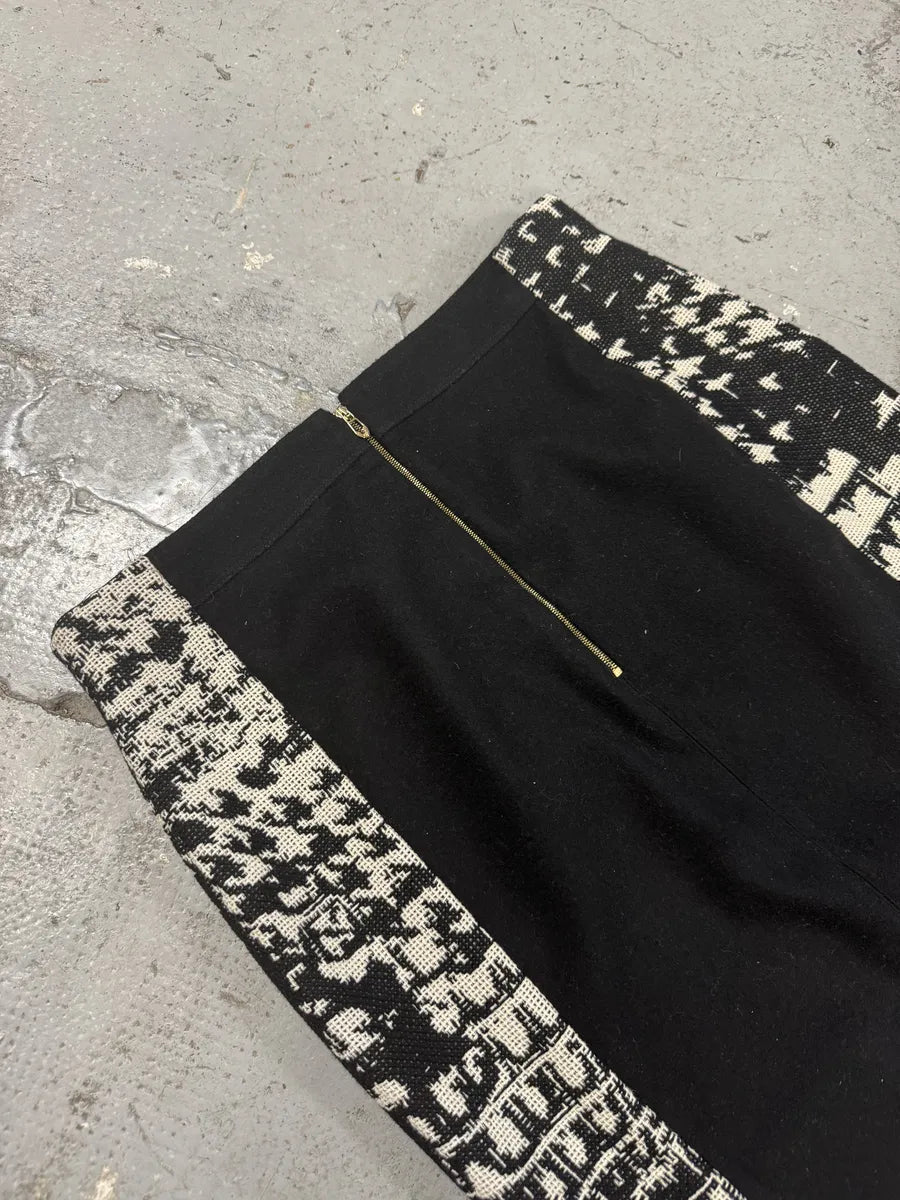 Gianfranco Ferré Rock Crocodile Effect Black & White Skirt bVgifsp 4
