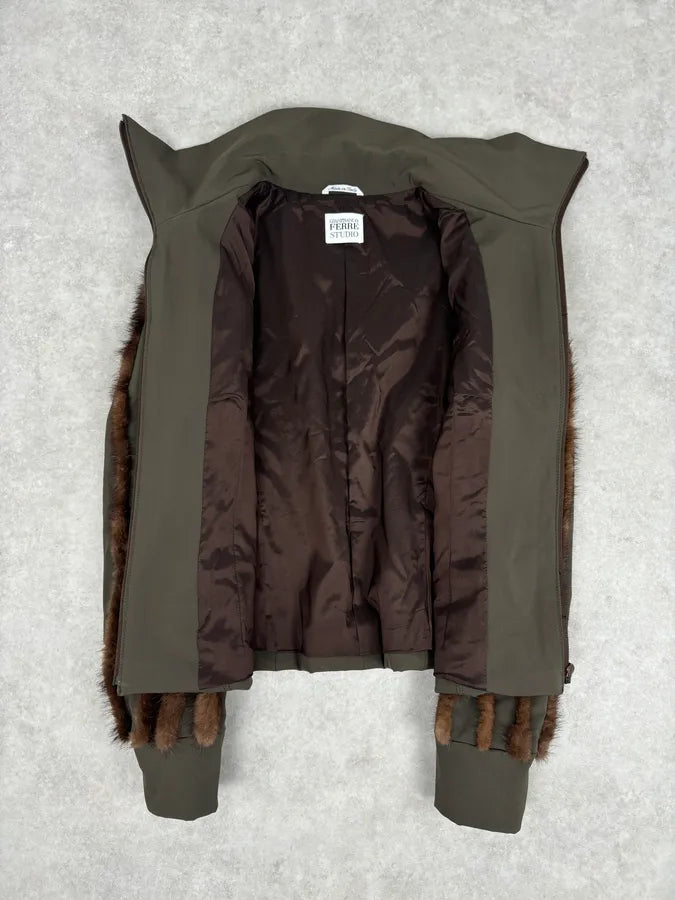 2000s Gianfranco Ferré Studio Fur Trim Sleeve Jacket VzlmfrX 8