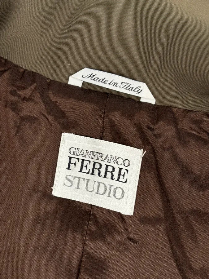 2000s Gianfranco Ferré Studio Fur Trim Sleeve Jacket VzlmfrX 10