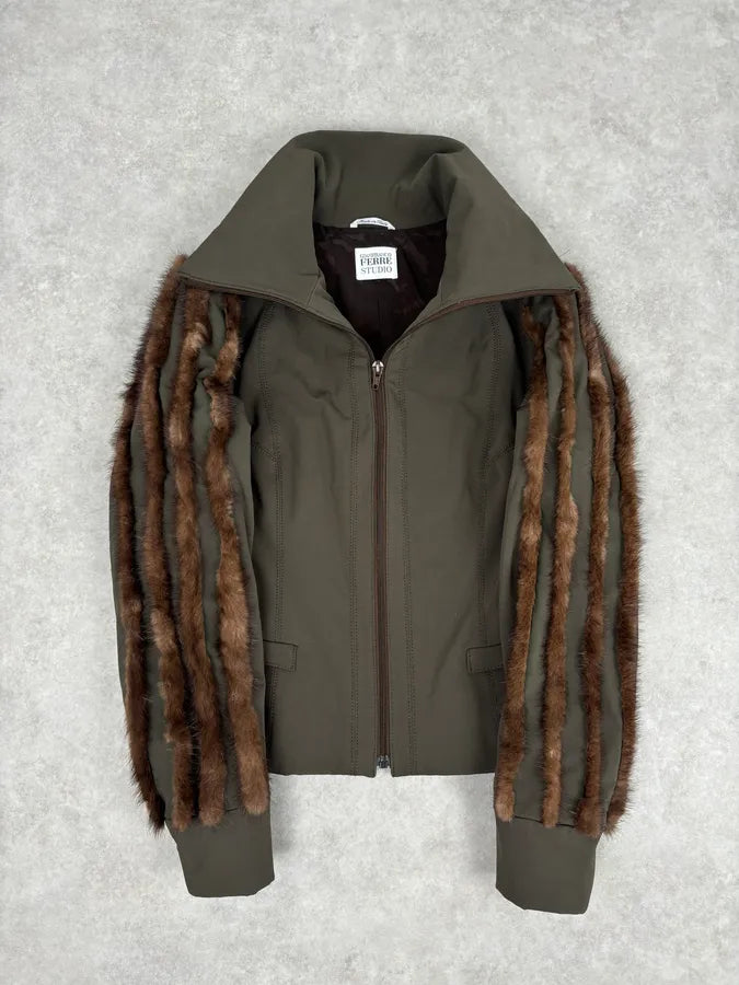 2000s Gianfranco Ferré Studio Fur Trim Sleeve Jacket VzlmfrX 0