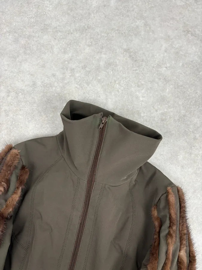 2000s Gianfranco Ferré Studio Fur Trim Sleeve Jacket VzlmfrX 4