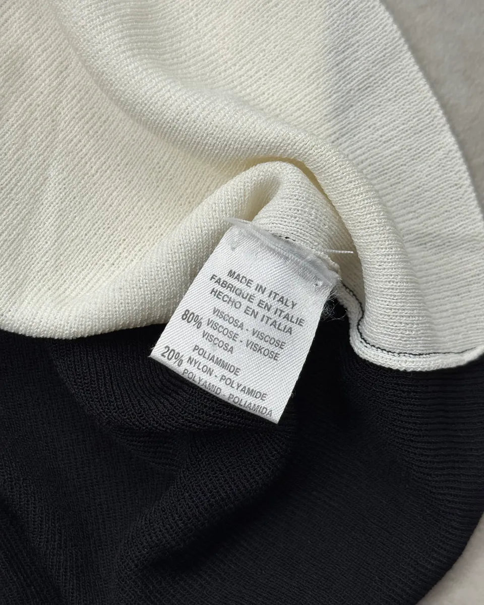 Gianfranco Ferré Two Tone Contrast Black & White Tank Top AkPRunj 8