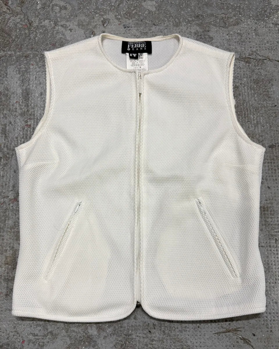 Gianfranco Ferré White Tactical Vest (XS/S) vuzxjQv 0