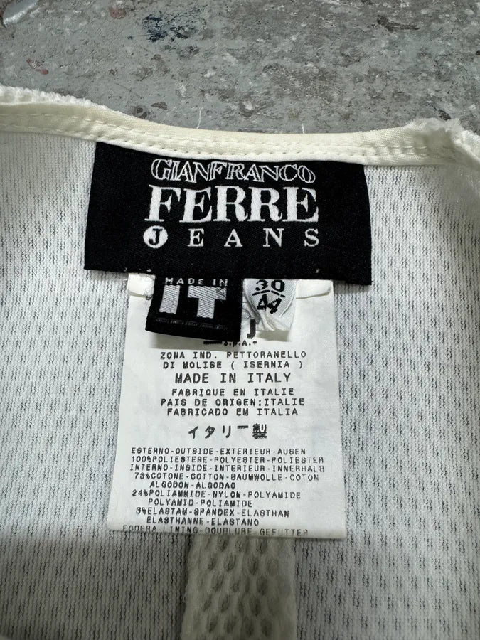 Gianfranco Ferré White Tactical Vest (XS/S) vuzxjQv 7
