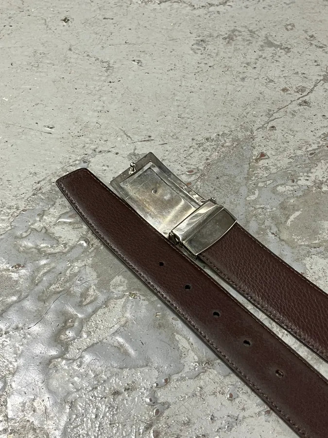 Gianfranco Ferre Black Leather Minimalist Belt binfivT 2