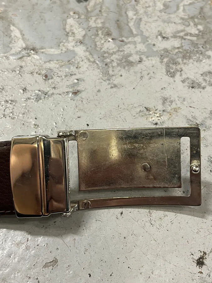 Gianfranco Ferre Black Leather Minimalist Belt binfivT 5