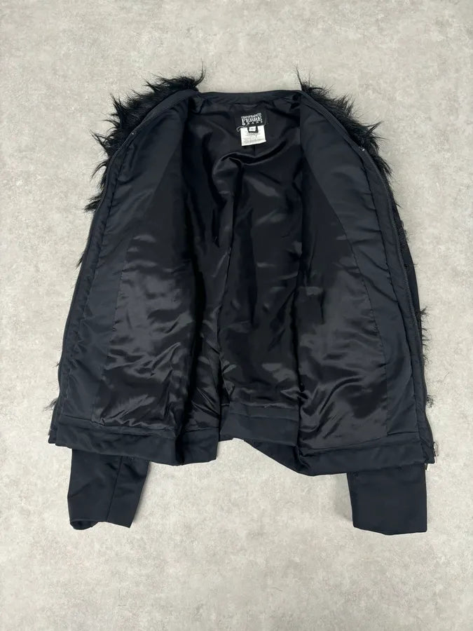 2000s Gianfranco Ferre Black Nylon Detachable Sleeves Jacket cdvCqQb 5