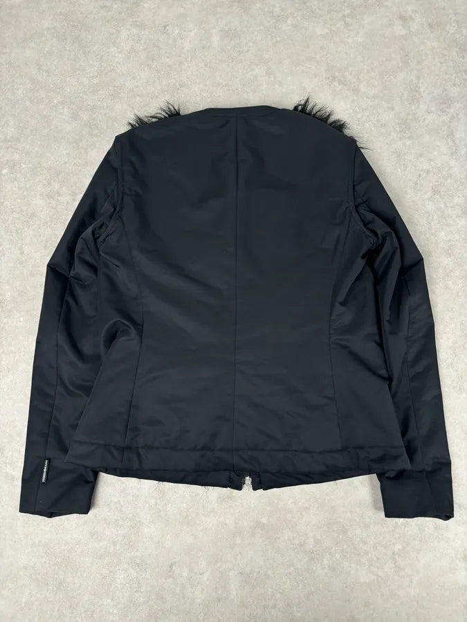 2000s Gianfranco Ferre Black Nylon Detachable Sleeves Jacket cdvCqQb 4