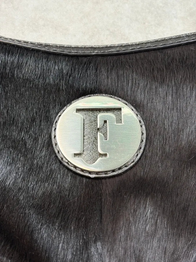 Gianfranco Ferré Black Ponyhair & Leather Shoulder Bag TqyOlud 5