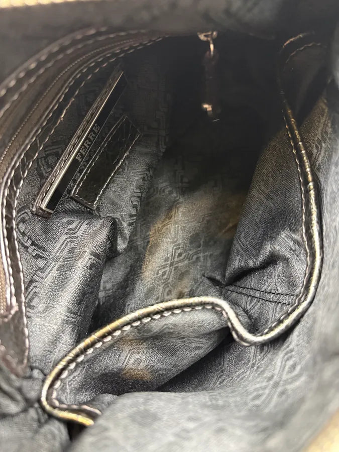 Gianfranco Ferré Black Ponyhair & Leather Shoulder Bag TqyOlud 8