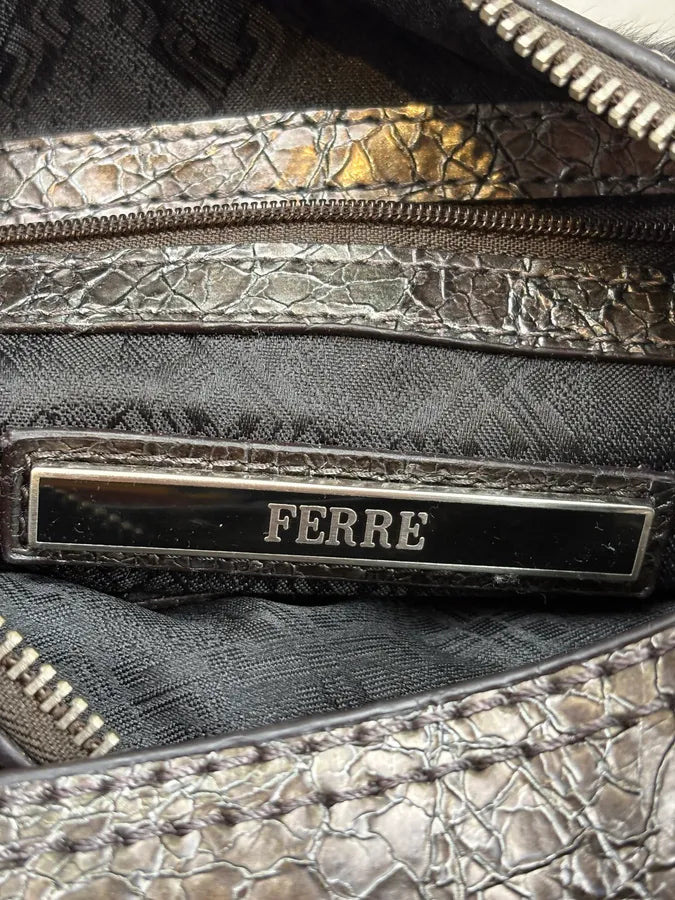 Gianfranco Ferré Black Ponyhair & Leather Shoulder Bag TqyOlud 10