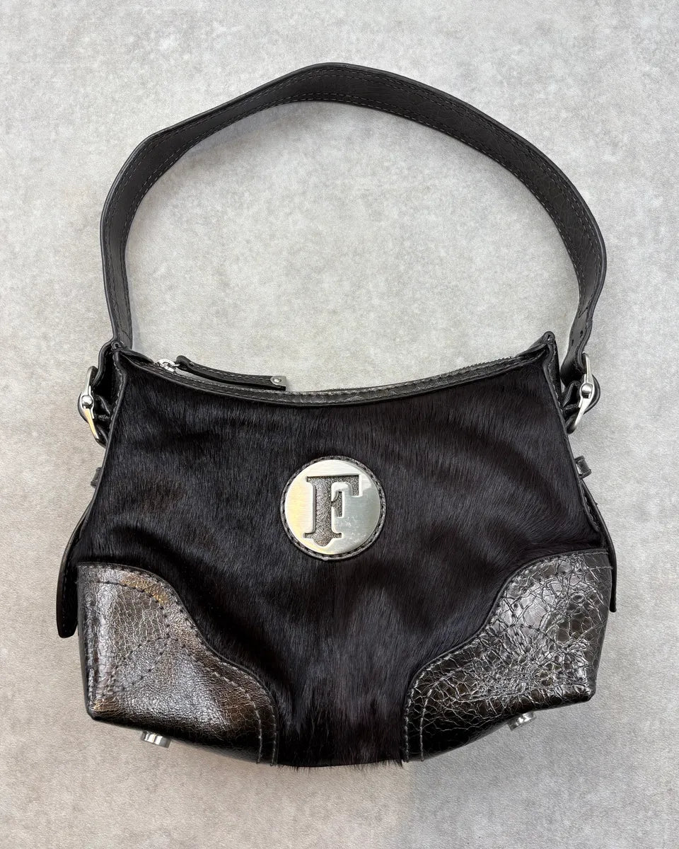 Gianfranco Ferré Black Ponyhair & Leather Shoulder Bag TqyOlud 0