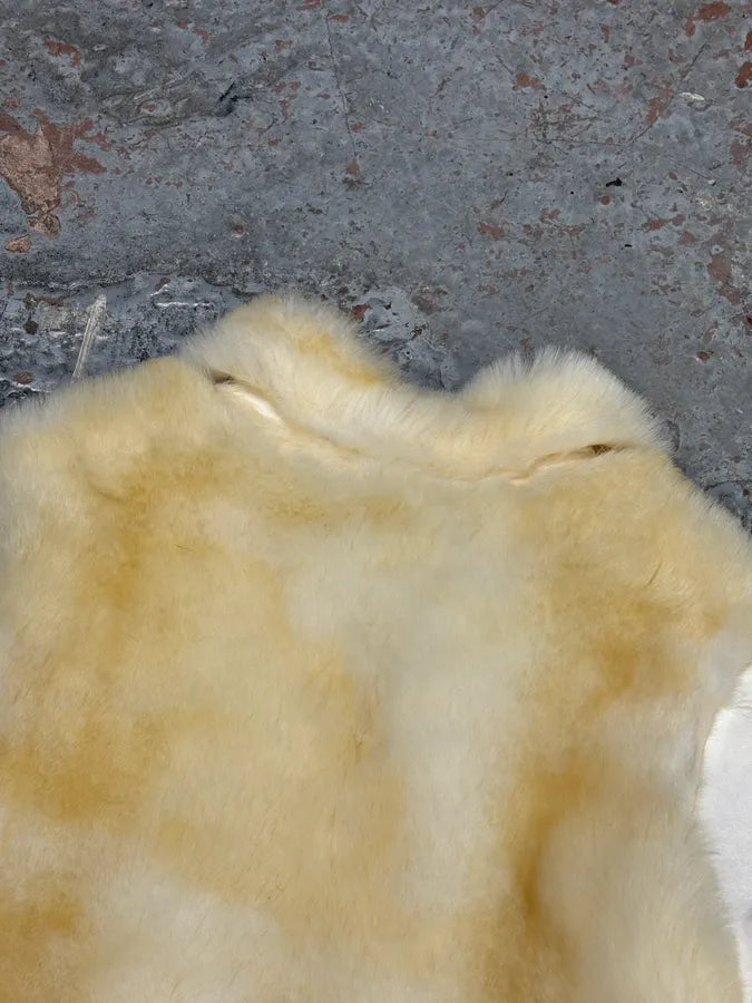 2000s Gianfranco Ferré Cream Faux Fur Collar Puffer Jacket fmazRWe 5